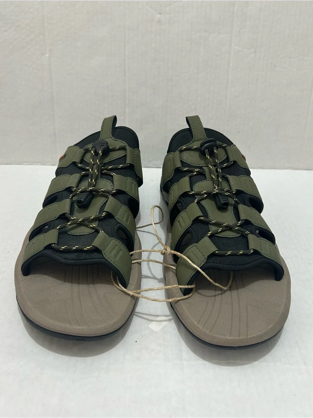 Rockport Men’s Olive Green and Tan Slide Sandals Size 13